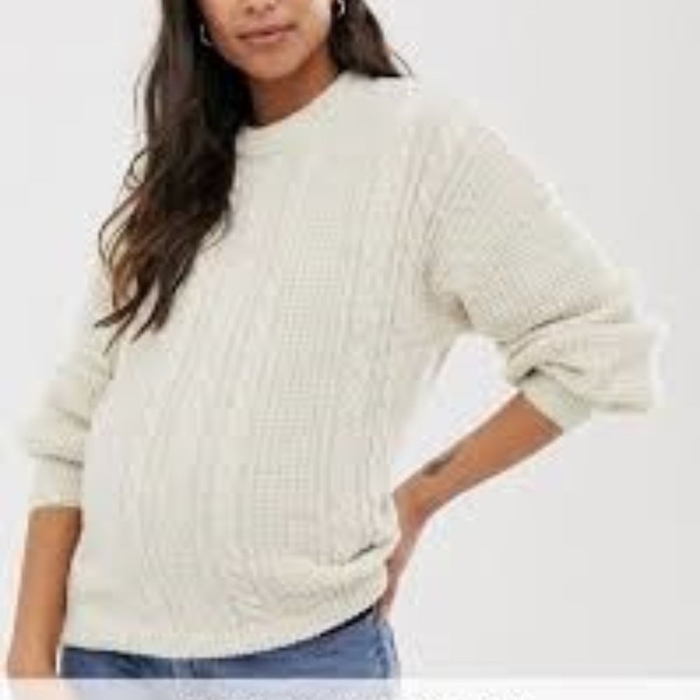 ASOS DESIGN Maternity cable sweater